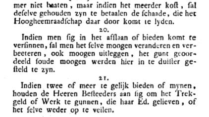 Een Nederlandse krantenknipsel met zwarte tekst op verouderd papier, waarop een klein artikelfragment te zien is.