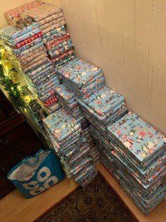Christmas gifts for the children in Blackwell Parish