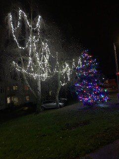 Christmas lights outside Woburn House, Blackwell Christmas lights outside Woburn House, Blackwell
