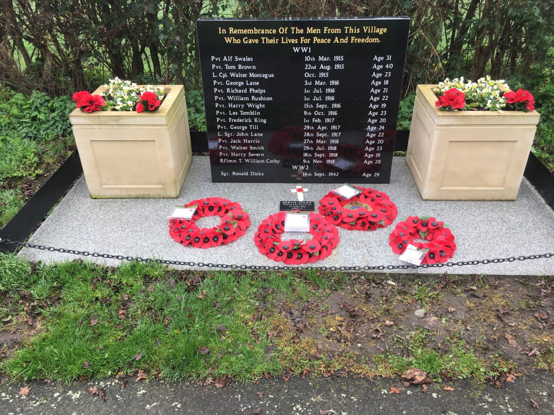 War Memorial at Westhouses