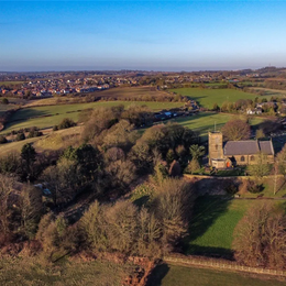 An aerial view of St Werburgh's church