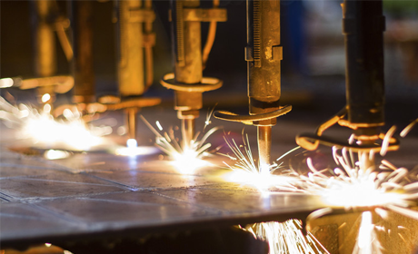 CNC milling process on several machines