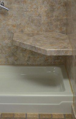 Corner Hexagon Shower Seat - L Style