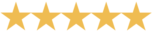 Five gold stars in a row.