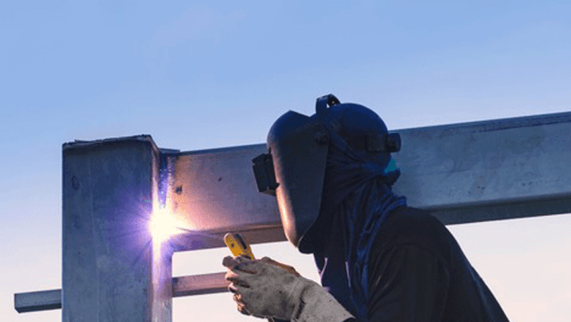 Welder Welding the Metal — DFW Airport, TX — Steel Service Center