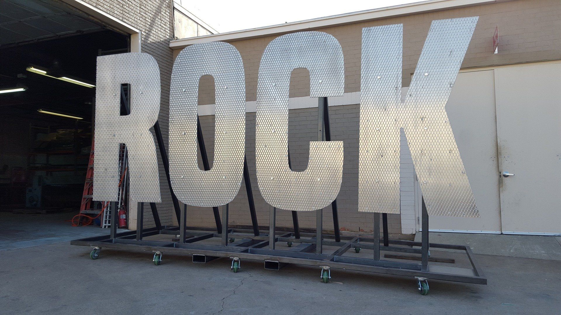 The rock metal text