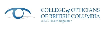 The logo for the college of opticians of british columbia
