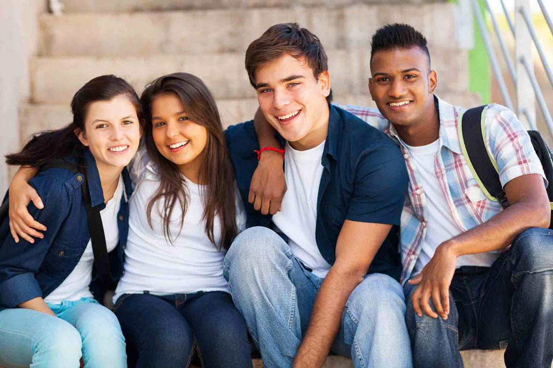 friends smiling together