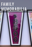 Family memorabilia custom frame