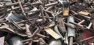 Copper wire recycling in Pittsburgh, PA Pieces of metal in a scrap metal junk yard in Pittsburgh, PA