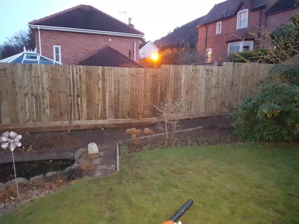 After garden fencing