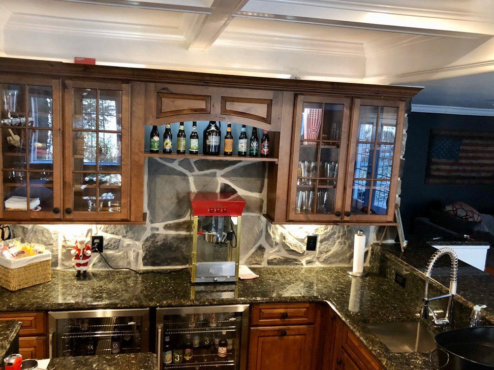 Contractor — Stunning Basement Interior in Parkesburg, PA