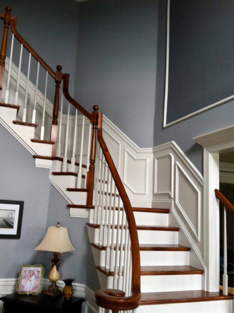 White Stairs With Wood — Parkesburg, PA — E.P. Hannum Building