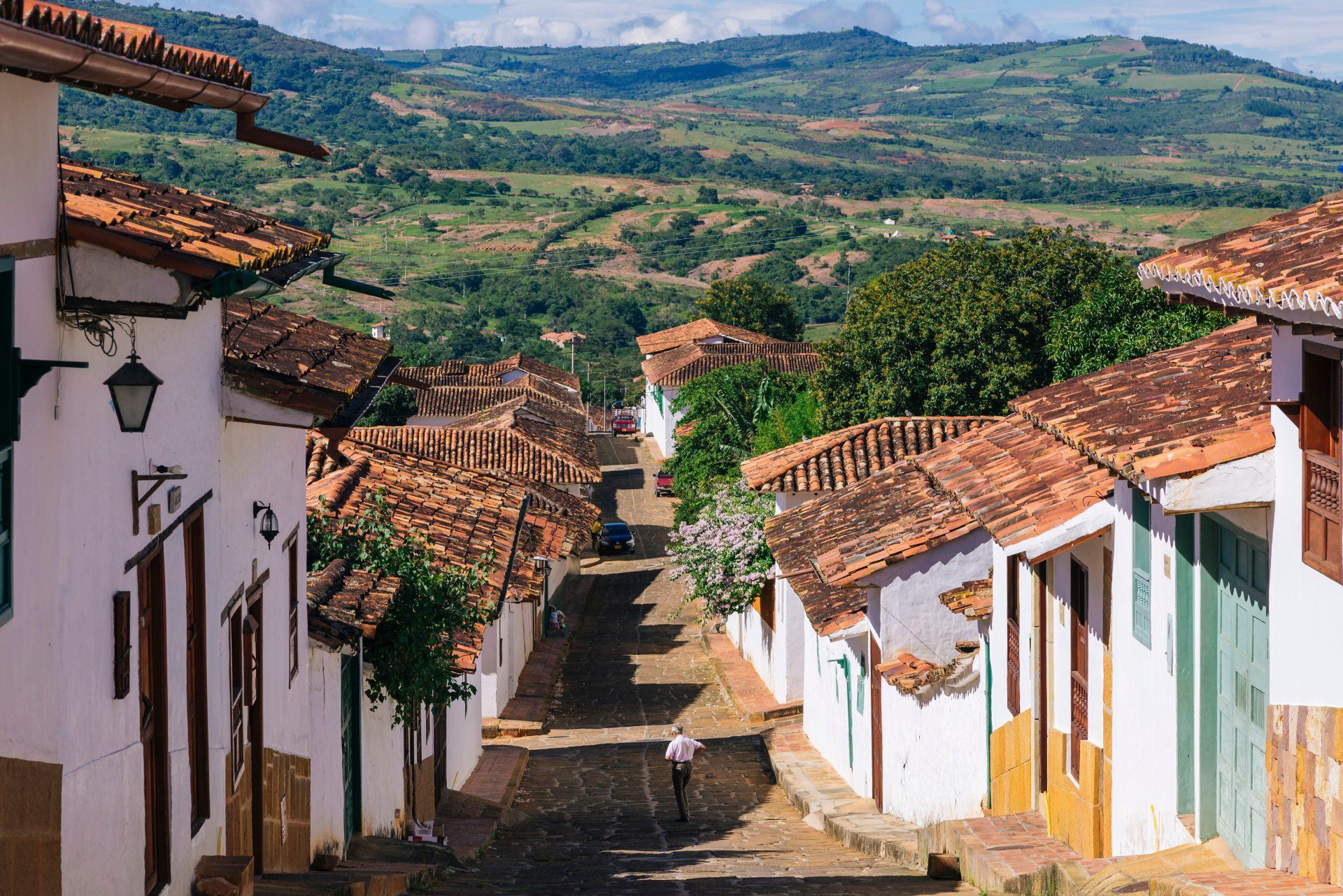 Calles empedradas en Barichara Santander