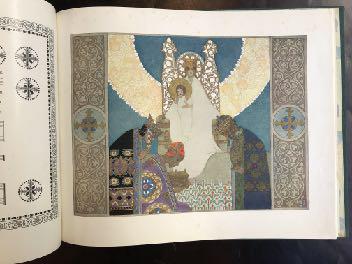 Libro antico con disegno a colori