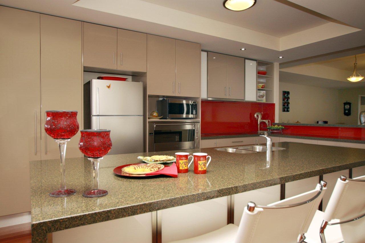 red kitchen