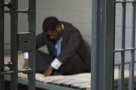 man inside the jail
