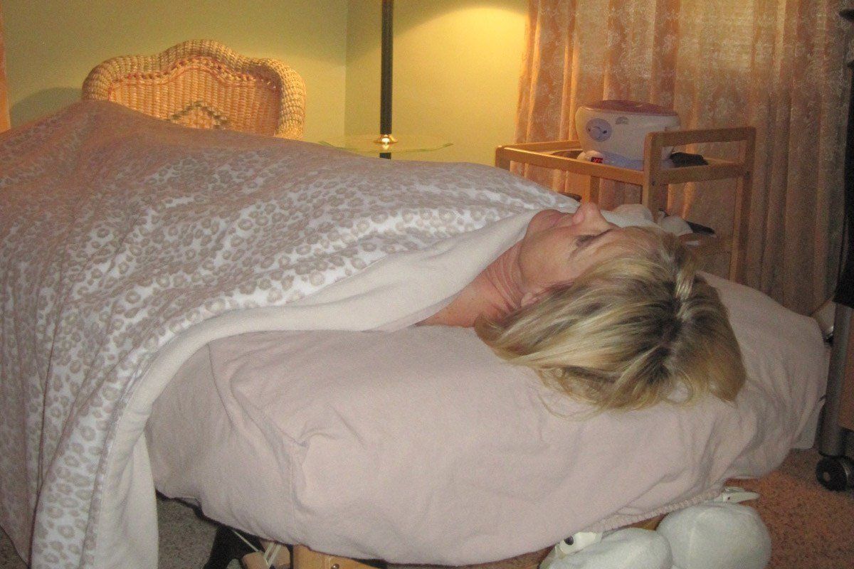 Woman on Massage Bed — Ahhh A Massage — McMurray, PA