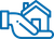 Icon Hand mit Haus