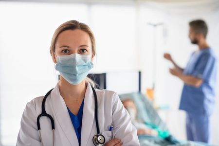 Doctor And Nurse On The Room Of The Patient — Los Angeles, CA — Spiga and Associates Doctor And Nurse On The Room Of The Patient — Los Angeles, CA — Spiga and Associates