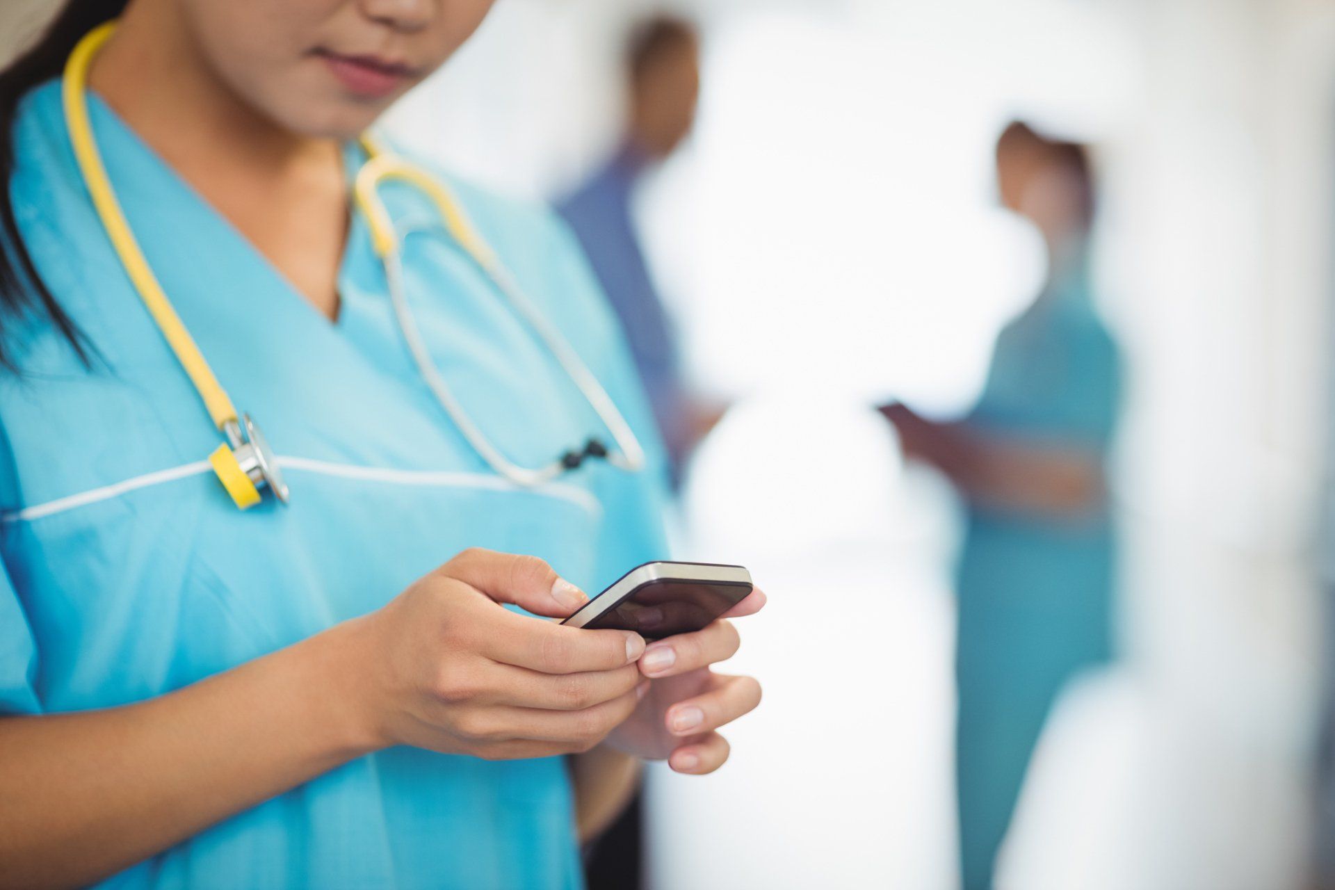 nurse texting
