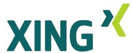 Ein blau-grünes Logo für Xing X