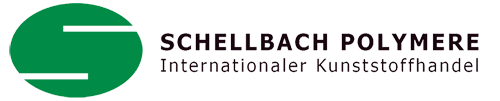 The logo for schellbach polymere internationaler kunststoffhandel