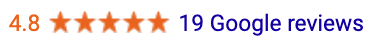 A blurred image that says 19 google reviews