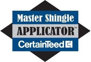 A master shingle applicator logo that is certified
