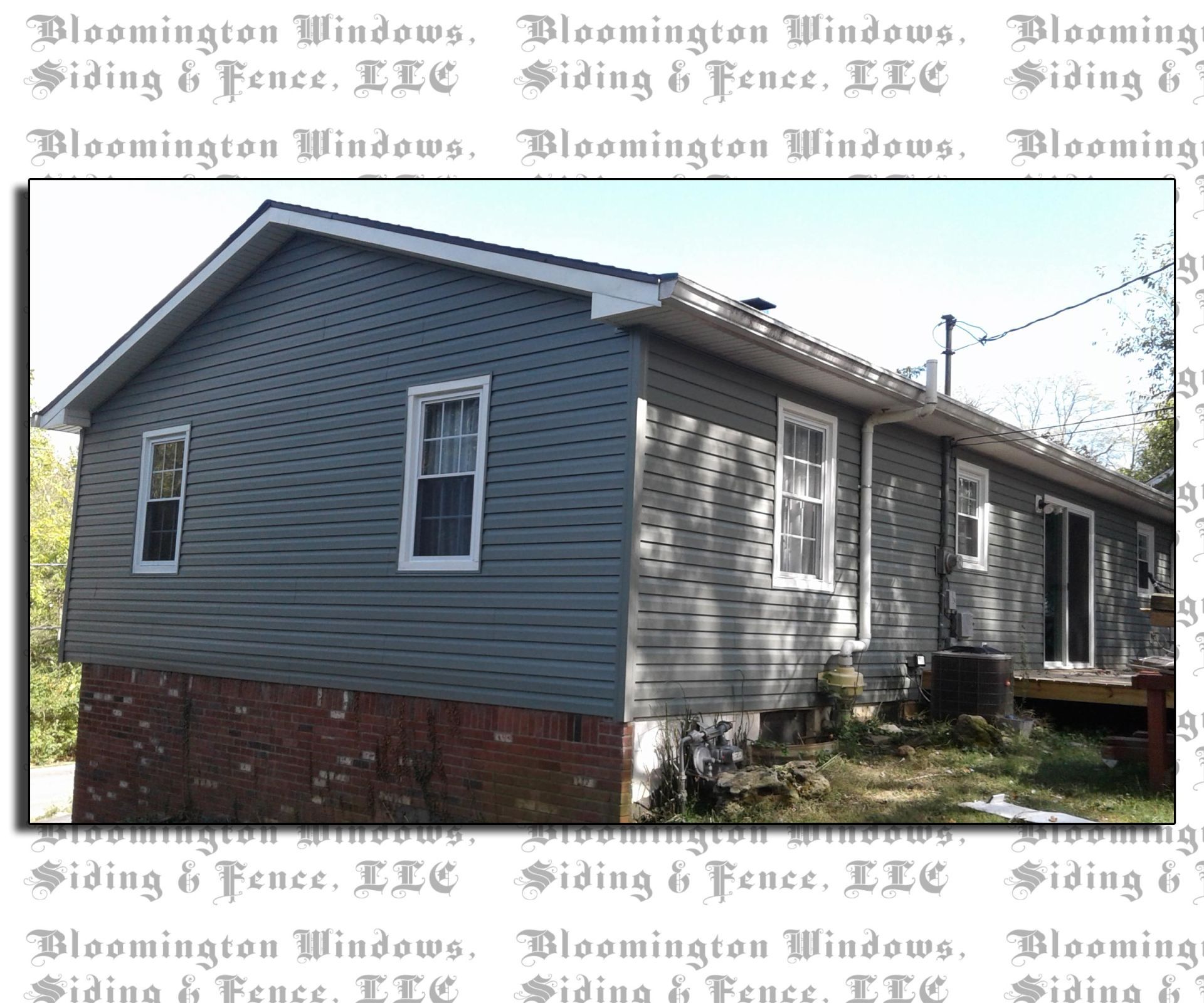 A picture of a house taken by bloomington windows siding & fence llc
