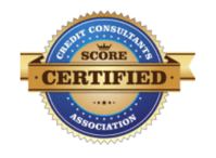 A credit consultant 's score association certified seal