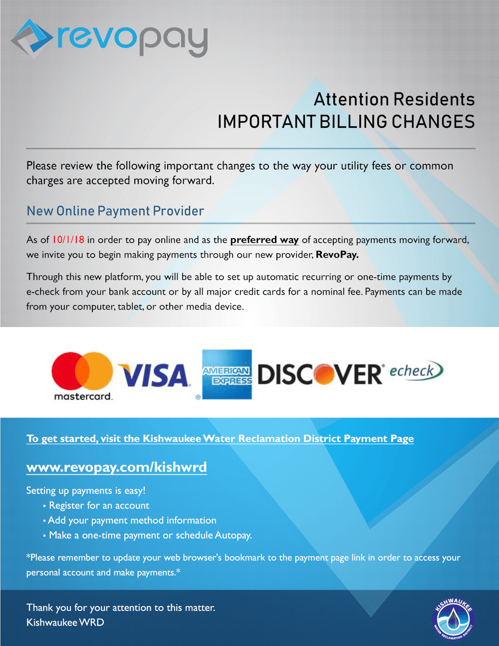 A flyer with a visa discover logo on it