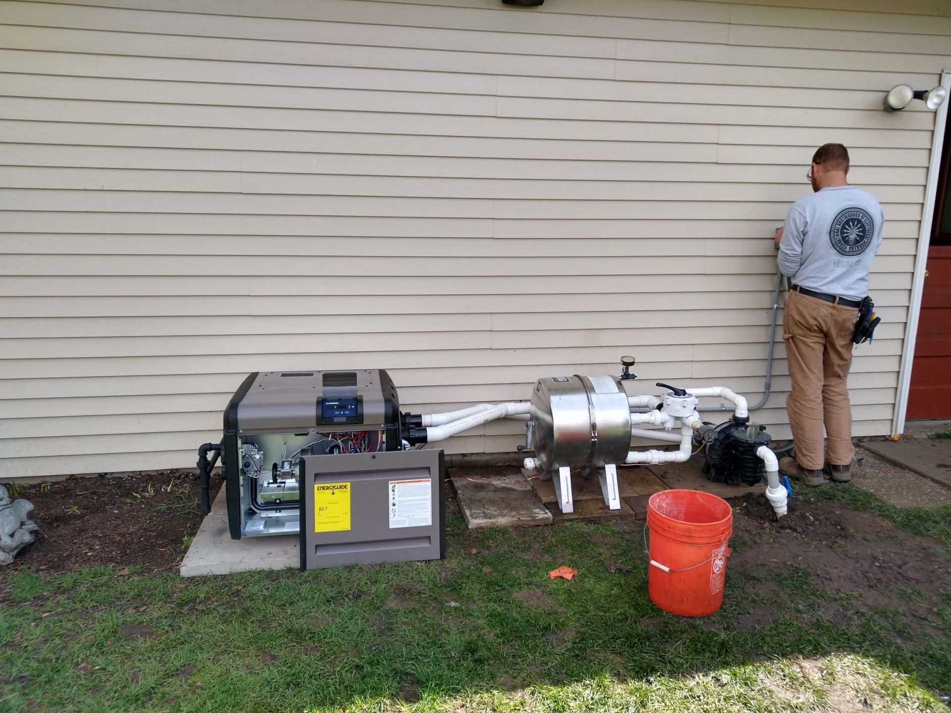 Man Beside the Equipment — Portage, MI — Michigan Swim Pool & Spa