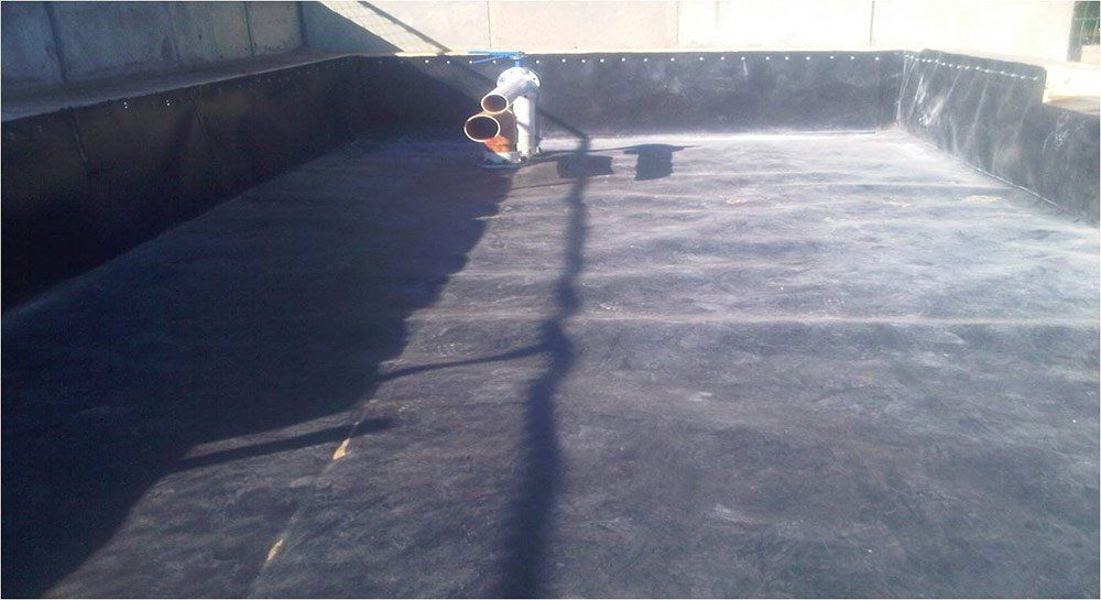 school filtration black lining with pipes
