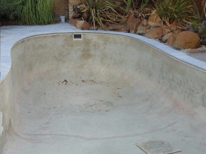 concrete empty swimming pool