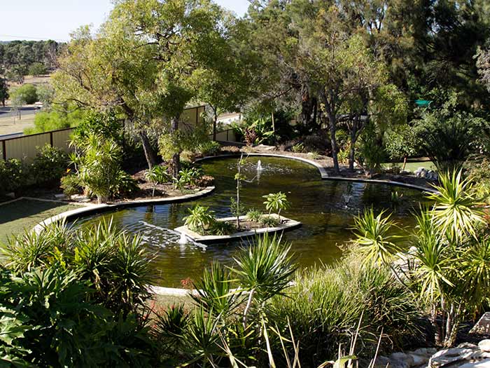 finished commercial pond