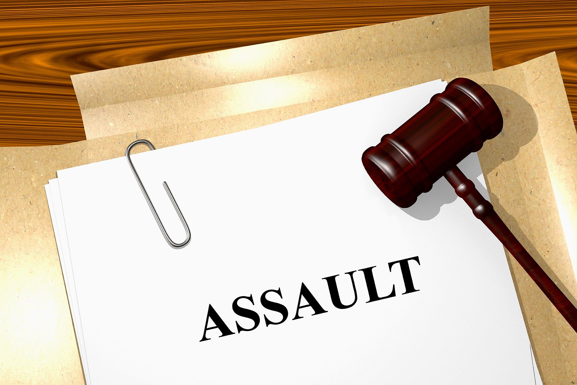 A gavel on top of paper with the word 