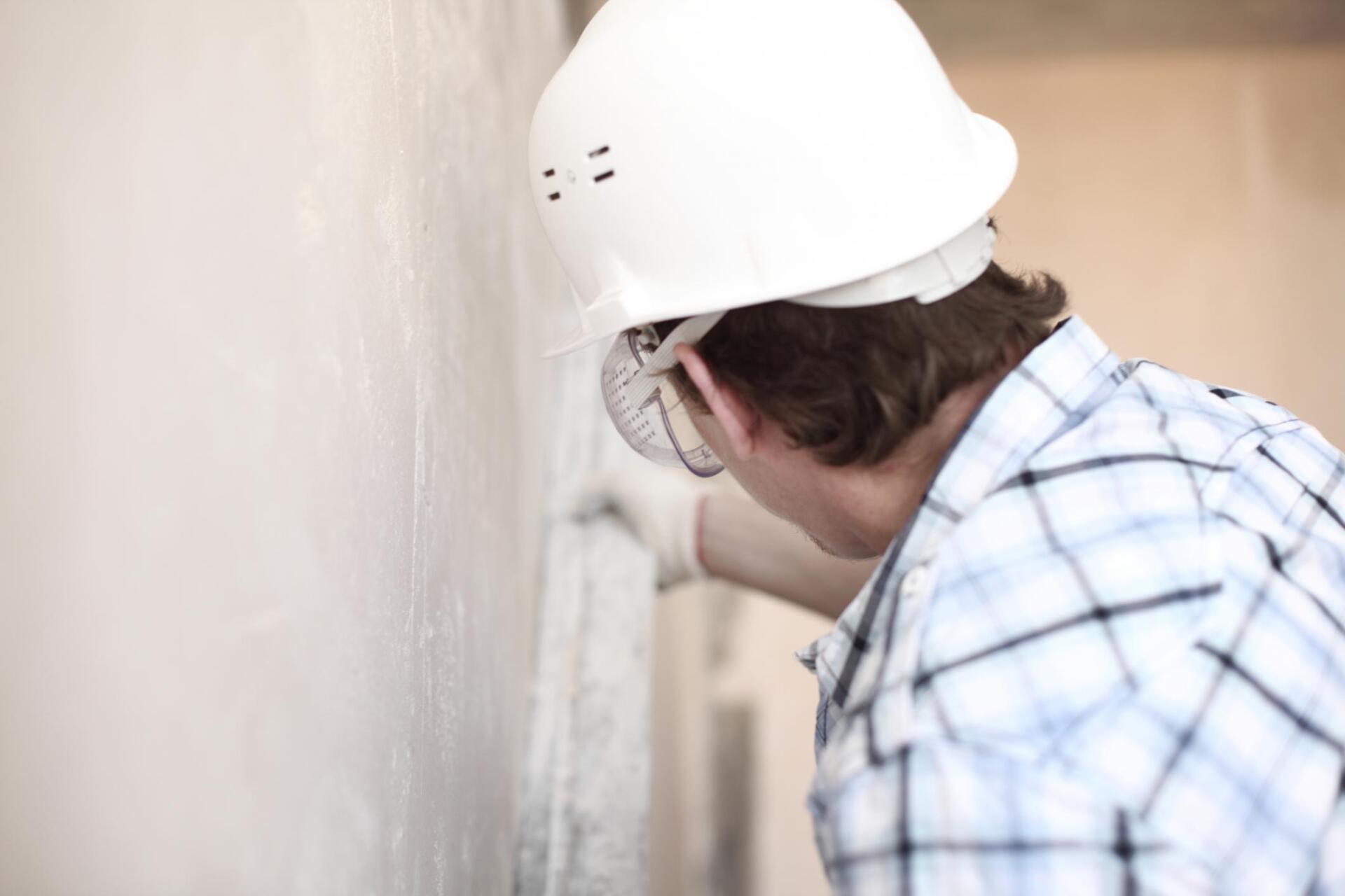 contractor painting the wall