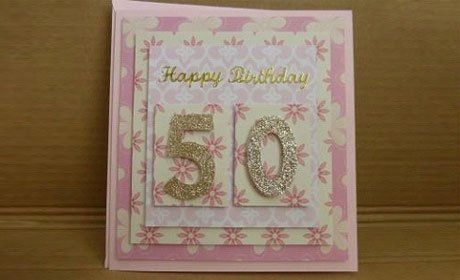 50th birthday card handmade