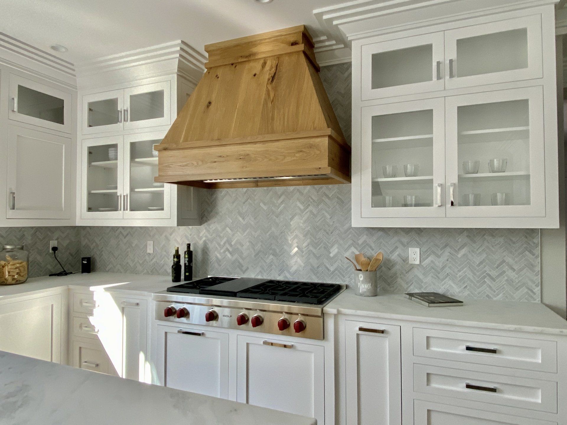 White Kitchen Cabinets & Gas Range