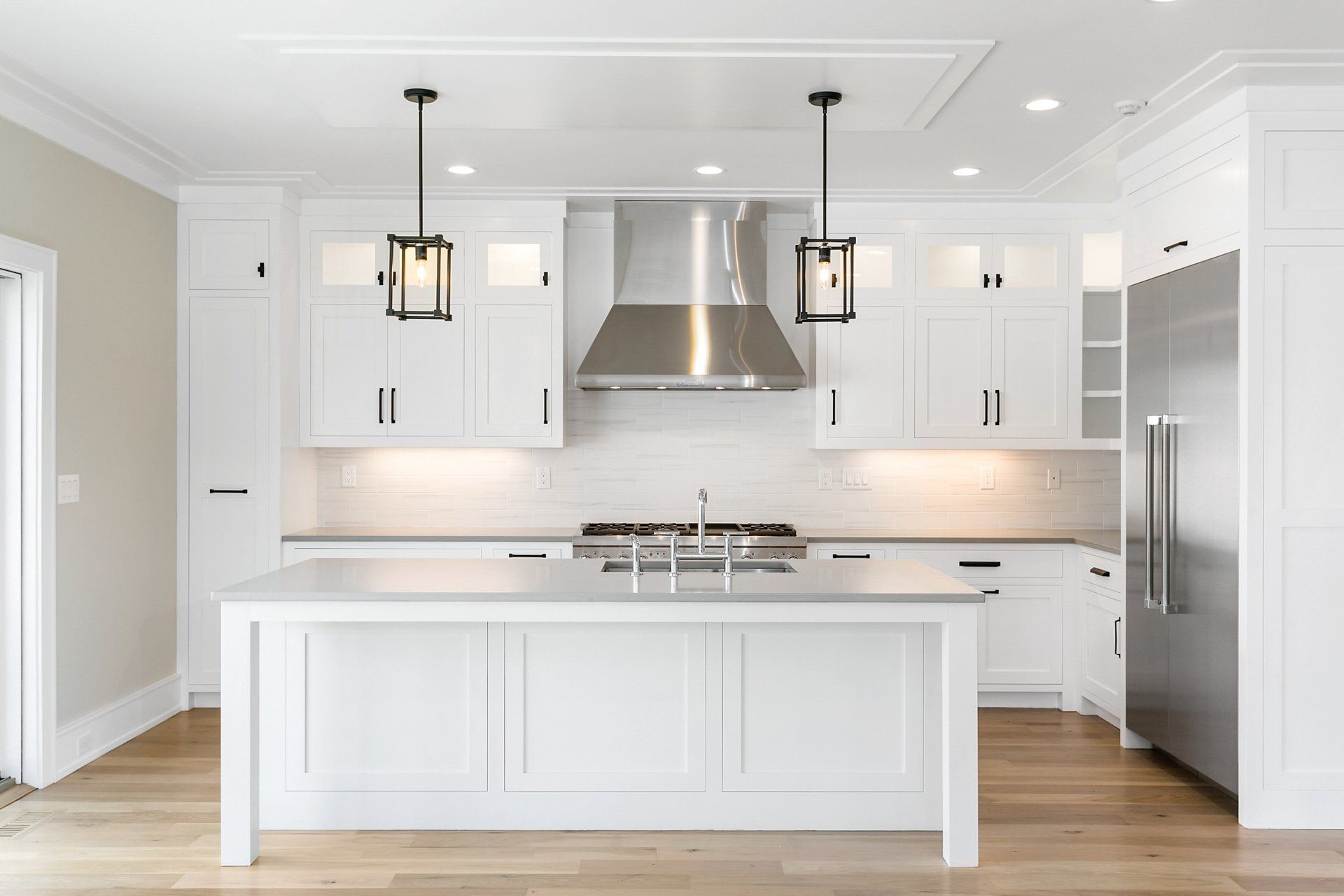 White Custom Kitchen Cabinets