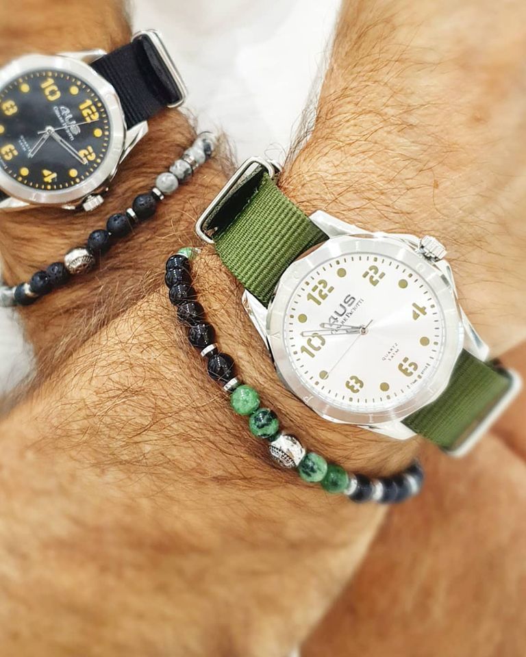 orologio casual con cinturino verde