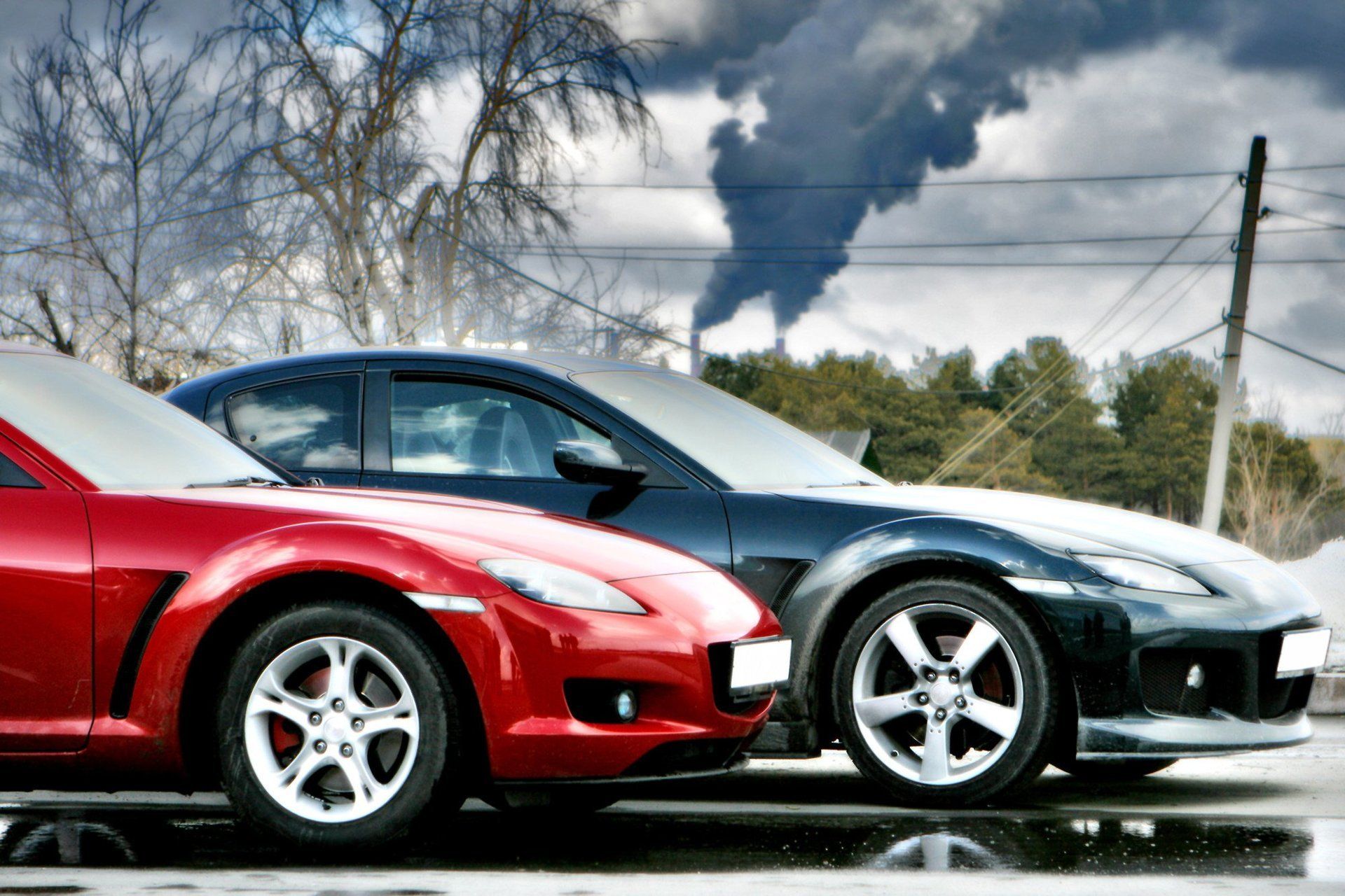 two cars
