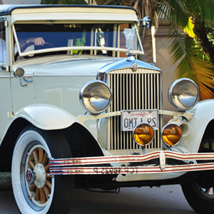 Well maintained antique car