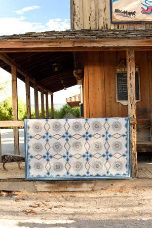 Blue White Pattern, Area Rug, in New York, NY