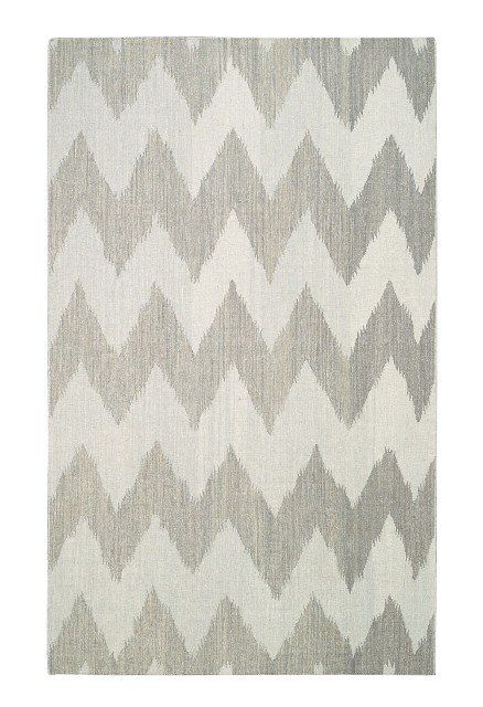 Gray and White Zig Zag Area Rug, in New York, NY