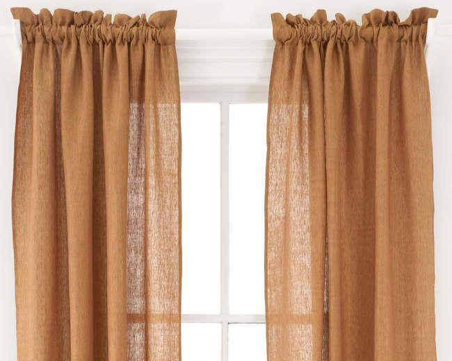 Burnt Orange Window Panel, Bedding Store in New York, NY