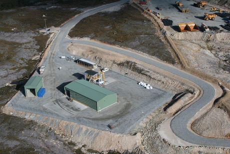 Birds eye view of quarry