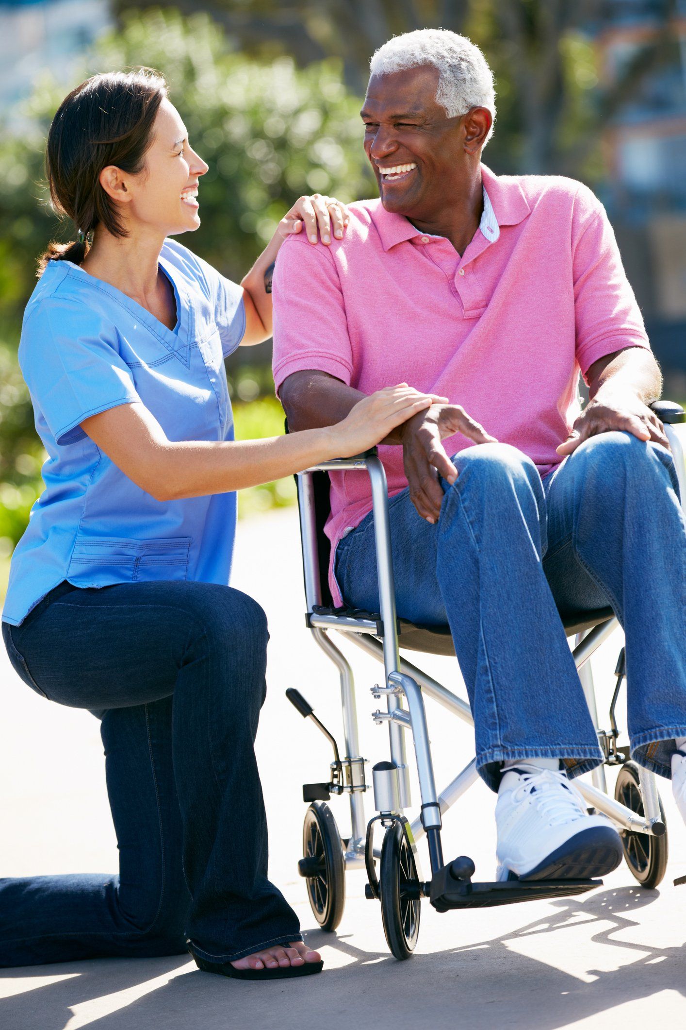 Medical Transportation — Woman Helping Senior Man in Louisville, KY Medical Transportation — Woman Helping Senior Man in Louisville, KY