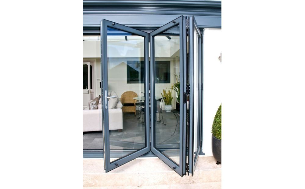 grey bi fold doors
